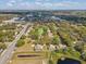 Beautiful aerial shot of single-Gathering homes surrounded by lush greenery, ponds, and local businesses at 4524 Oak Arbor Cir, Orlando, FL 32802