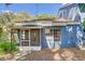 Home exterior showcasing a screened patio and well-maintained yard at 4524 Oak Arbor Cir, Orlando, FL 32802