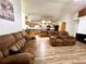 Living room with an open floor plan and hardwood floors at 4586 Cr 696, Webster, FL 33597