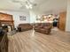 Open living room flows into the kitchen and dining areas, great for entertaining at 4586 Cr 696, Webster, FL 33597