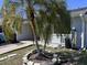 View of the home's facade as seen from the front yard featuring a palm tree and the home's structure at 5835 Talavera St, Orlando, FL 32807