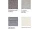 Selection of interior finishes, including carpet, flooring, cabinets and quartz in neutral and contemporary color schemes at 2446 Slippery Rock St, Auburndale, FL 33823