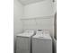 Laundry area includes a modern washer and dryer with a wire rack, providing a functional space for laundry tasks at 8983 Azalea Sands Ln # 8983, Davenport, FL 33896