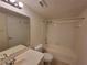 Bathroom featuring a single sink vanity, toilet, and bathtub, designed for functionality and comfort at 3700 Idlebrook Cir # 206, Casselberry, FL 32707
