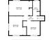 Second floor plan with three bedrooms and a bathroom, providing a functional living space at 1326 Se 34Th Ter, Ocala, FL 34471