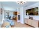 Living room view of kitchen and breakfast nook at 829 E Lime St, Lakeland, FL 33801