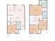 Detailed floor plan showcasing the layout of the home's first and second floors at 2724 Calabria, Davenport, FL 33897