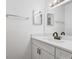 Modern bathroom with vanity, updated faucet, double mirrors, and quartz countertop at 4215 S Semoran Blvd # 3, Orlando, FL 32822