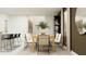 Contemporary dining area featuring a light wood table, stylish seating, and modern decor at 951 Hour Glass Rd, Lakeland, FL 33801