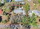Aerial perspective of the property lines highlighting the home's lot size and layout at 7013 Beverly Rd, Lakeland, FL 33813