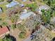 Aerial view with property lines displaying the home's lot size and location with the surrounding neighborhood at 7013 Beverly Rd, Lakeland, FL 33813