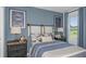 Cozy bedroom featuring a sports art theme, stylish bedding and a bedside table at 2418 Slippery Rock St, Auburndale, FL 33823