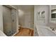 Well-appointed bathroom with walk-in shower and modern vanity at 23 Buck Cir, Haines City, FL 33844