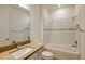 Bathroom features stylish subway tile, sleek fixtures, and a combined tub and shower at 5831 Sw 87Th Ave, Ocala, FL 34481