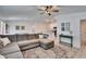 Open-concept living space showcasing the stylish decor, furniture and seamless flow to the kitchen area at 272 Pershing St, Bartow, FL 33830