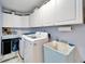 Well-equipped laundry room with ample cabinet storage and a utility sink at 7402 Gunstock Dr, Lakeland, FL 33809