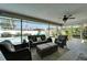Comfortable screened-in patio with outdoor furniture, offering a relaxing space overlooking the pool at 7402 Gunstock Dr, Lakeland, FL 33809