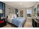 Stylized bedroom with a comfortable bed and eye-catching decorations at 2004 Marigold Aly, Winter Haven, FL 33884