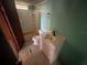 The bathroom features a single vanity and shower at 1831 Quail Trl, Lakeland, FL 33810