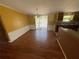 The dining room features wood floors and sliding glass doors at 1831 Quail Trl, Lakeland, FL 33810
