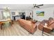 Open-concept living area seamlessly connects the kitchen and dining space at 2937 Delrose N Dr, Lakeland, FL 33805