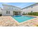 Beautiful private pool and spa with palm trees at 321 Auburn Ave, Kissimmee, FL 34747