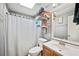 Bright bathroom with built-in shelving and stylish fixtures at 3365 Bahama Ct, Lake Wales, FL 33898