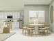 Open-concept dining area seamlessly connects to a well-equipped kitchen for convenient modern living at 4734 Bold Peacock Bnd, Bartow, FL 33830