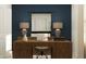 Stylish desk area with decor and artwork, perfect for a home office or study at 971 Hour Glass Rd, Lakeland, FL 33801