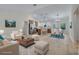 Open-concept living room showcasing a modern kitchen, dining area, and comfortable seating arrangement at 16538 Sw 31St Terrace, Ocala, FL 34473