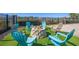 Outdoor fire pit with comfortable seating, set against a backdrop of lush greenery and a tranquil lake at 12329 Sw 140Th Loop, Dunnellon, FL 34432