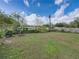 Spacious backyard with a mix of grass and greenery, fully fenced for privacy and security at 2625 Williston Dr, Lakeland, FL 33801