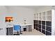 Well-organized bedroom with a desk, shelving, and ample storage, optimizing space and functionality at 329 W Aster Ct, Poinciana, FL 34759
