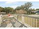 Outdoor deck with table and chairs overlooking the street at 4795 Myrtle View W Dr, Mulberry, FL 33860