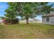 Beautiful backyard with mature trees, a shed, and a lush lawn at 541 Willet Cir, Auburndale, FL 33823