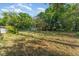 Large partially wooded backyard with detached garage, playset and cage at 803 Mccranie Rd, Lakeland, FL 33809