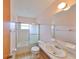 Bathroom features shower, toilet and sink with vanity and good lighting at 9210 Lehall W Sq, Lakeland, FL 33810