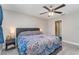 Cozy bedroom with plush carpeting and a ceiling fan at 350 N 1St Ave, Bartow, FL 33830