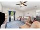 Inviting living room featuring recessed lighting, ceiling fan, and comfortable seating area at 350 N 1St Ave, Bartow, FL 33830