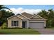 Charming single-story home featuring a traditional design, lush landscaping, and a two-car garage at 611 Terrapin Dr, Debary, FL 32713
