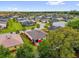 Scenic aerial view showcasing a residential community with lush landscaping, palm trees, and manicured lawns at 10367 Addison Shore Way, Oxford, FL 34484