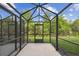 Enclosed screened patio offering a tranquil outdoor space with views of lush greenery and a serene atmosphere at 6109 Apollos Corner Way, Orlando, FL 32829