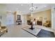 Inviting lobby with tile floors, chandelier, seating, and decor at 2991 Wood Duck Dr, Polk City, FL 33868