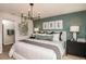 Beautiful main bedroom featuring stylish decor, a plush bed, and ample natural light at 3799 King Hill Dr, Haines City, FL 33844
