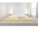 Cozy bedroom featuring a bed with a yellow and white blanket, bedside tables, and ample natural light at 4149 Paragraph Dr, Kissimmee, FL 34746