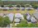 Overhead shot captures this home among its neighborhood's layout and outdoor pools at 440 Langham Dr, Davenport, FL 33897