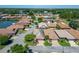 Wide aerial perspective of a Gathering-friendly neighborhood with charming homes and proximity to a beautiful lake at 622 Jamaica Cir, Lakeland, FL 33803