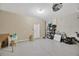 Garage interior with epoxy flooring, garage door opener and ample storage at 2448 Brownwood Dr, Mulberry, FL 33860