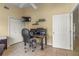 Functional home office with dual monitors, ample storage, and neutral color palette at 2522 Pine Valley Dr, Lakeland, FL 33810