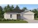 Charming single-story home with a two-car garage and beautifully landscaped front yard at 2715 Pioneer Trl, Eagle Lake, FL 33839